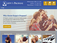 Tablet Screenshot of koppyspropane.com